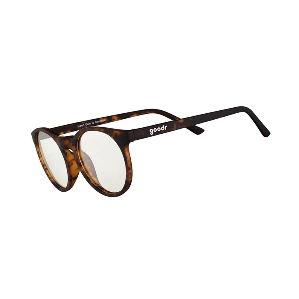 Goodr insert coin to continue blue light glasses - circle G